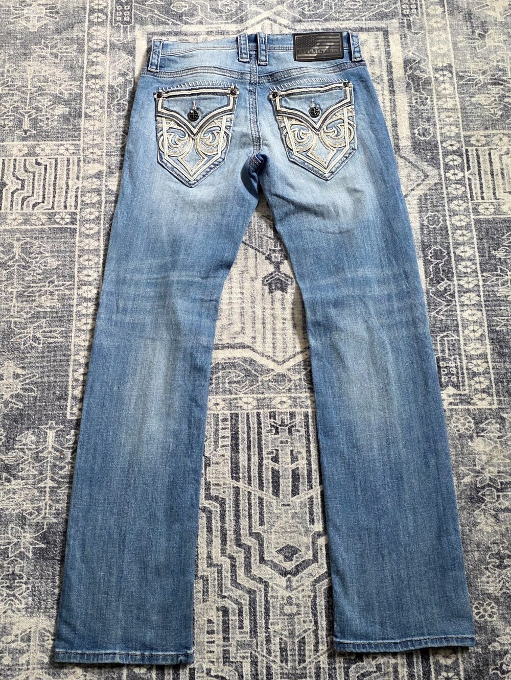 Affliction Men’s Jeans Blake section Straight Fit Jeans Size Tag 28 X 33 new